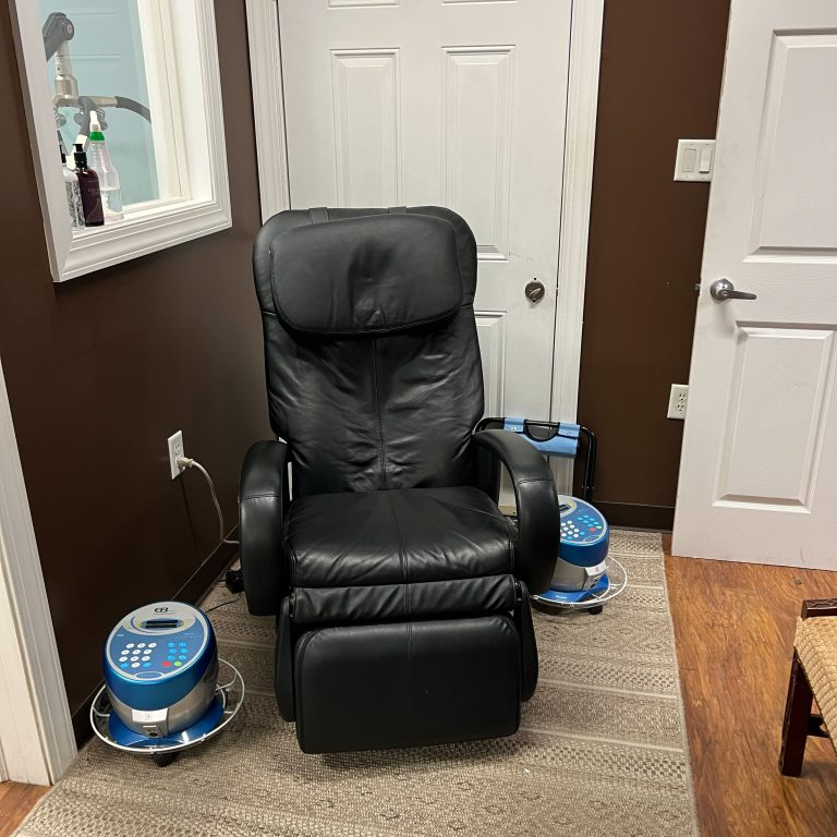 Recovery and therapy area at Justino Chiropractic Center designed for patient comfort